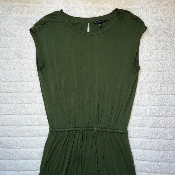 Banana Republic Olive Green Sleeveless Comfy Drawstring Dress - Picture 3 of 10
